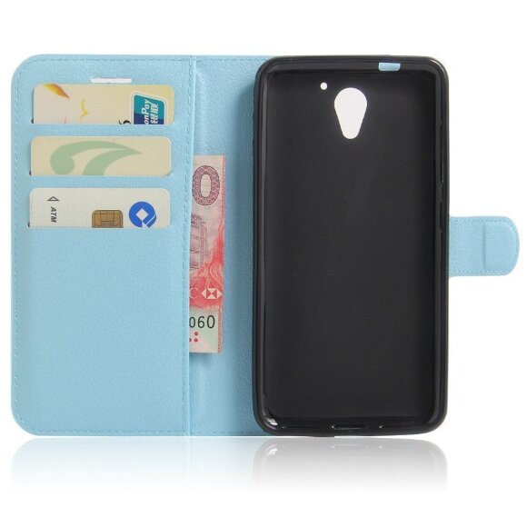 Чехол с визитницей для ZTE Blade A510 (голубой) Чехол с визитницей для ZTE Blade A510 (голубой)