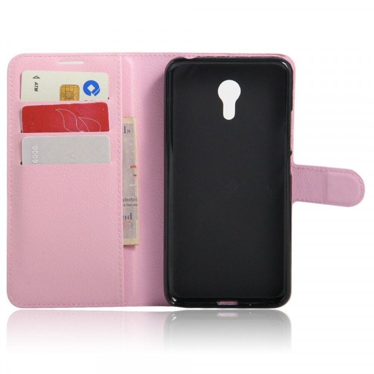 Чехол с визитницей для Meizu M3 Note (розовый)