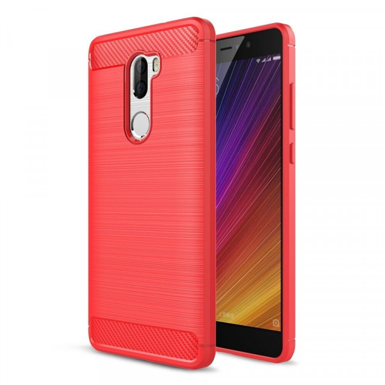 Чехол-накладка Carbon Fibre для Xiaomi Mi5S Plus (красный)