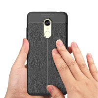 Чехол-накладка Litchi Grain для Xiaomi Redmi 5 Plus (красный)