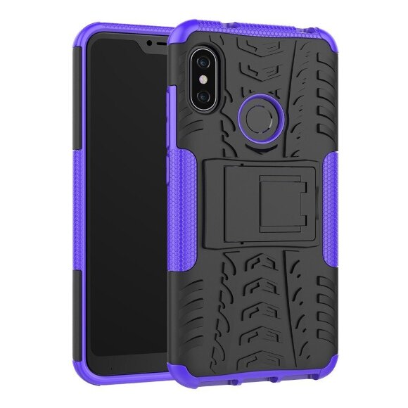 Чехол Hybrid Armor для Xiaomi Mi A2 Lite / Redmi 6 Pro (черный + фиолетовый) Чехол Hybrid Armor для Xiaomi Mi A2 Lite / Redmi 6 Pro (черный + фиолетовый)