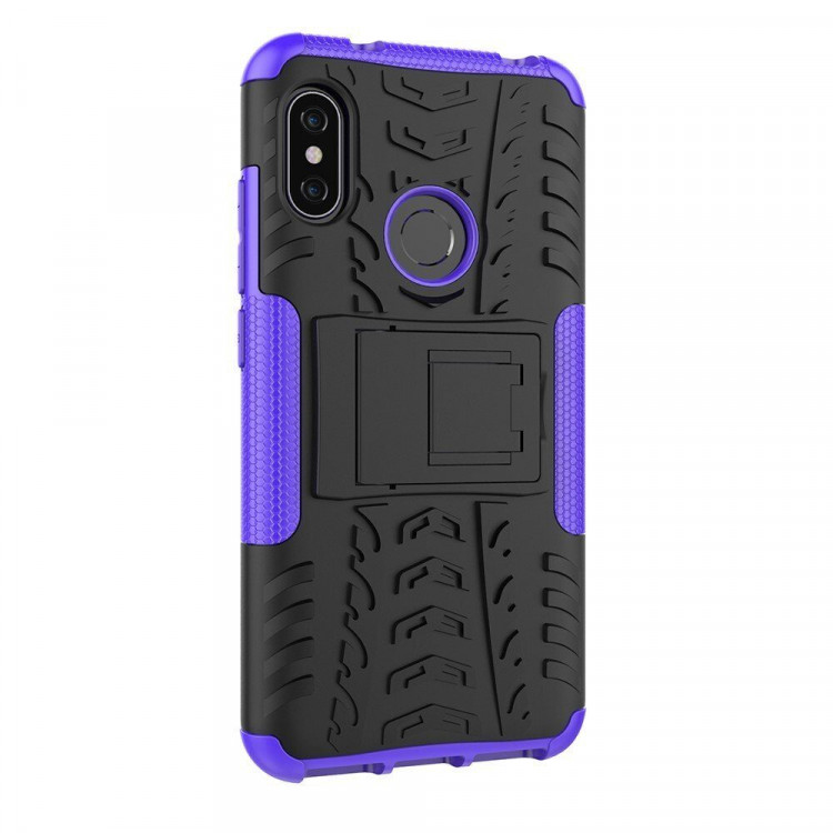 Чехол Hybrid Armor для Xiaomi Mi A2 Lite / Redmi 6 Pro (черный + фиолетовый)