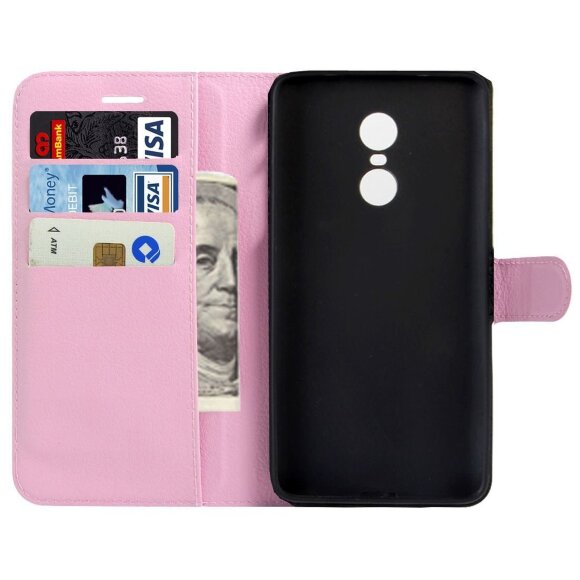Чехол с визитницей для Xiaomi Redmi Note 4X (розовый)