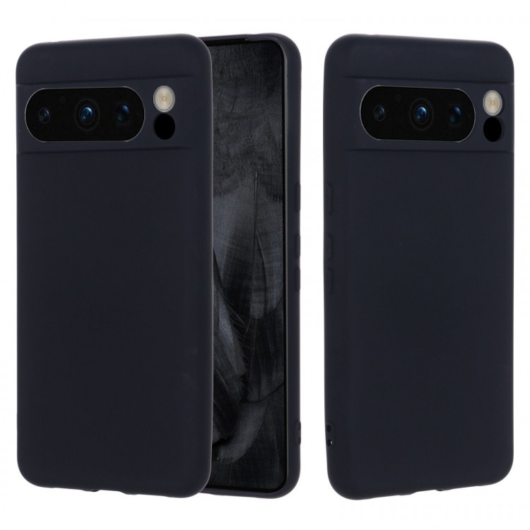 Силиконовый чехол Mobile Shell для Google Pixel 8 Pro (черный)