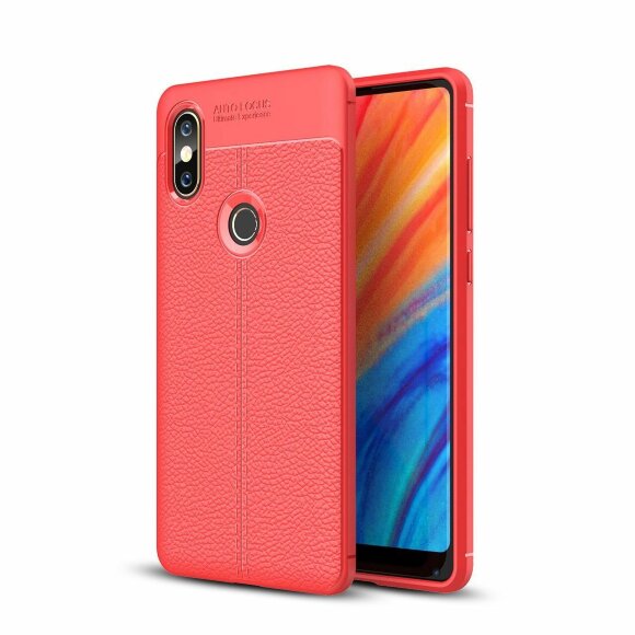 Чехол-накладка Litchi Grain для Xiaomi Mi Mix 2s (красный) Чехол-накладка Litchi Grain для Xiaomi Mi Mix 2s (красный)