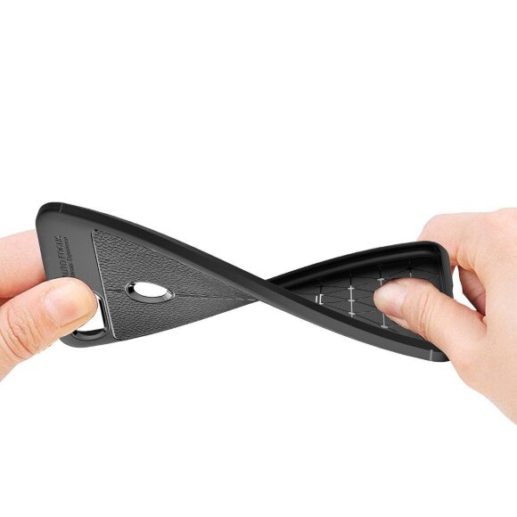 Чехол-накладка Litchi Grain для Xiaomi Mi 8 Lite (темно-синий) Чехол-накладка Litchi Grain для Xiaomi Mi 8 Lite (темно-синий)