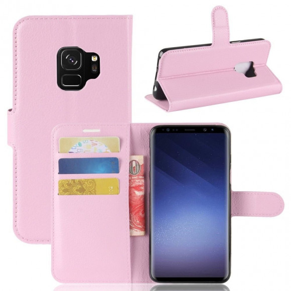 Чехол с визитницей для Samsung Galaxy S9 (розовый) Чехол с визитницей для Samsung Galaxy S9 (розовый)