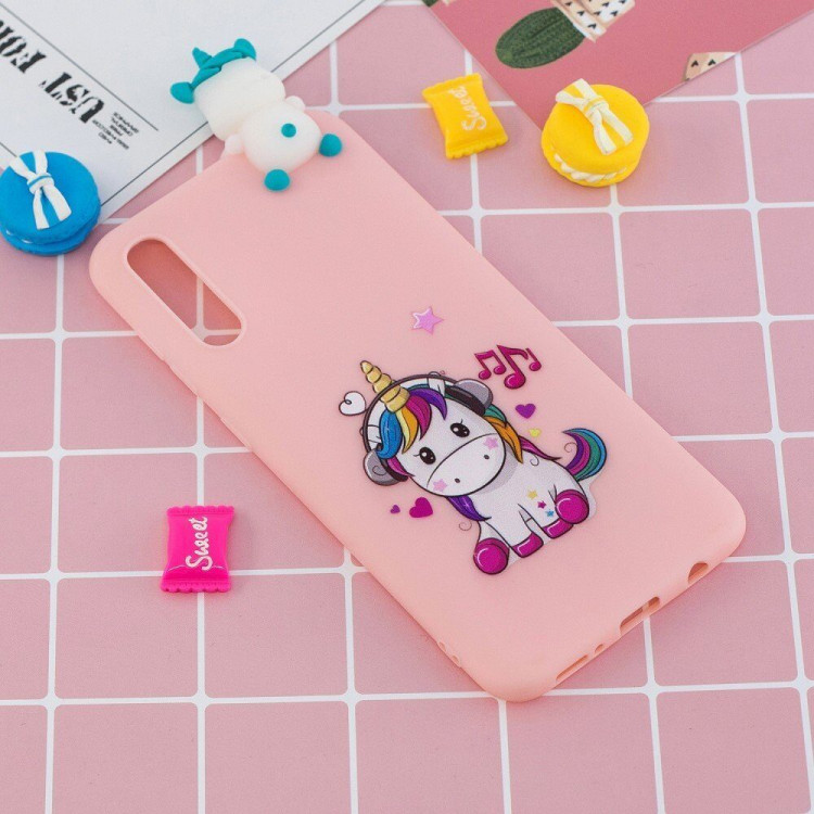 Силиконовый чехол 3D для Samsung Galaxy A50 / Galaxy A50s / Galaxy A30s (Unicorn Enjoying Music)