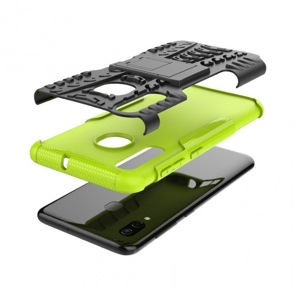 Чехол Hybrid Armor для Samsung Galaxy A30 / Galaxy A20 (черный + зеленый) Чехол Hybrid Armor для Samsung Galaxy A30 / Galaxy A20 (черный + зеленый)