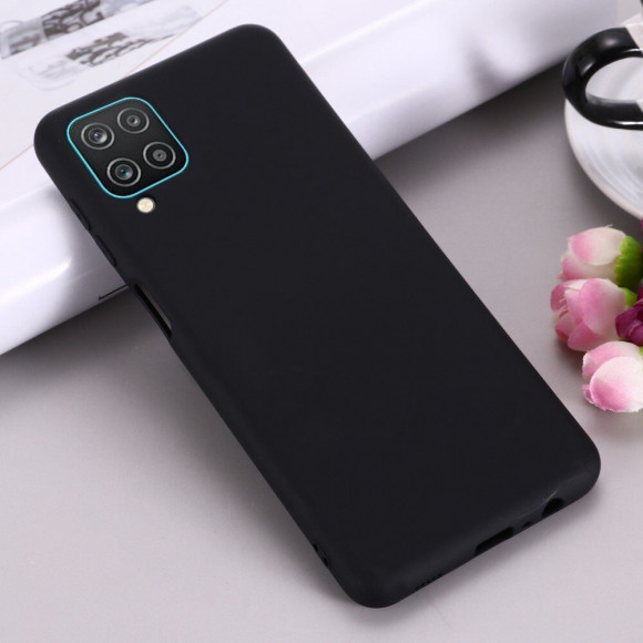 Силиконовый чехол Mobile Shell для Samsung Galaxy A12 (черный)
