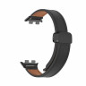 Кожаный ремешок с магнитной застежкой для Honor Band 9 (черный)