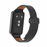 Кожаный ремешок с магнитной застежкой для Honor Band 9 (черный)