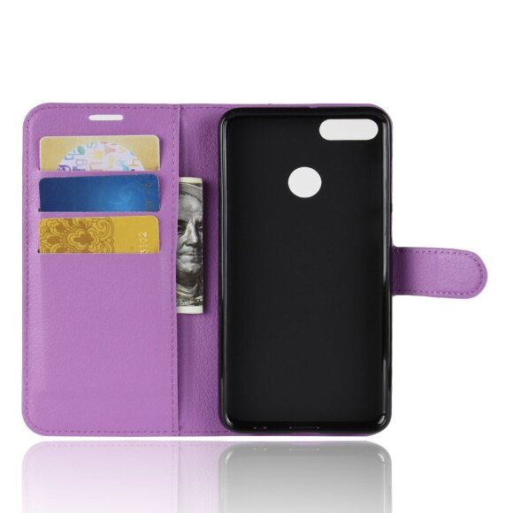 Чехол с визитницей для Huawei Y9 (2018) / Enjoy 8 Plus (фиолетовый) Чехол с визитницей для Huawei Y9 (2018) / Enjoy 8 Plus (фиолетовый)
