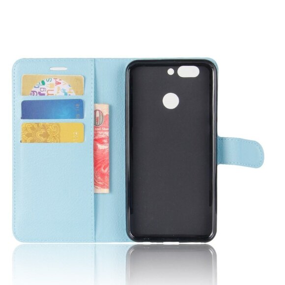 Чехол с визитницей для Huawei Nova 2 Plus (голубой) Чехол с визитницей для Huawei Nova 2 Plus (голубой)