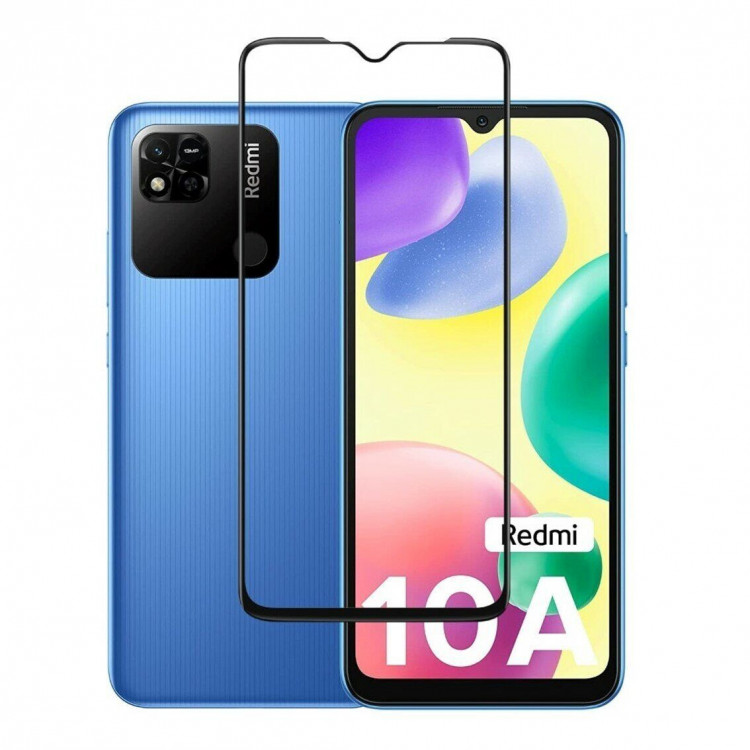 Защитное стекло 3D для Xiaomi Redmi 10A (черный)