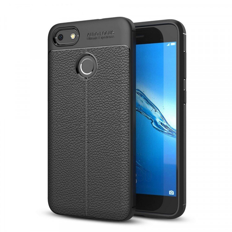Чехол-накладка Litchi Grain для Huawei Nova Lite 2017 / P9 lite mini (черный)