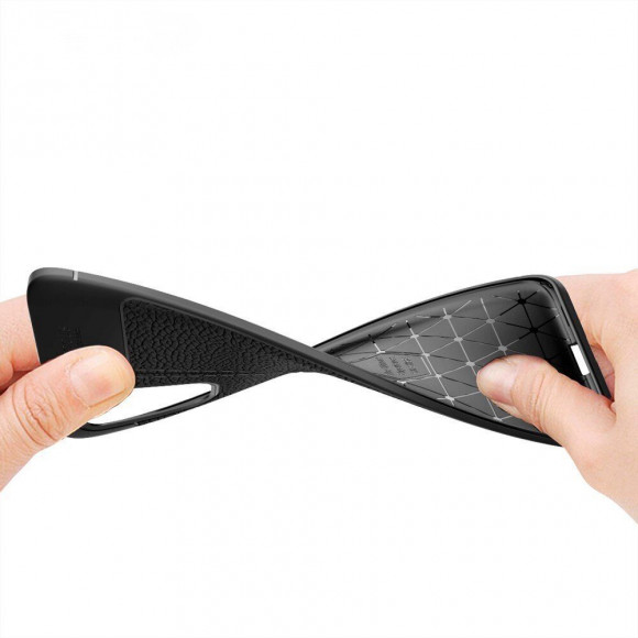 Чехол-накладка Litchi Grain для Samsung Galaxy S20 (черный)