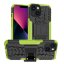 Чехол Hybrid Armor для iPhone 14 (черный + зеленый)