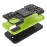 Чехол Hybrid Armor для iPhone 14 (черный + зеленый)