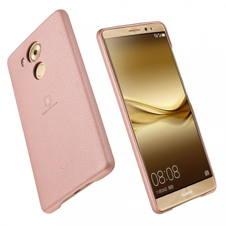 Кожаная накладка LENUO для Huawei Mate 8 (розовый)