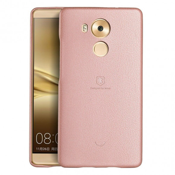 Кожаная накладка LENUO для Huawei Mate 8 (розовый)