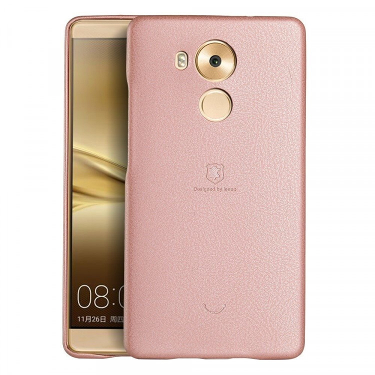 Кожаная накладка LENUO для Huawei Mate 8 (розовый)
