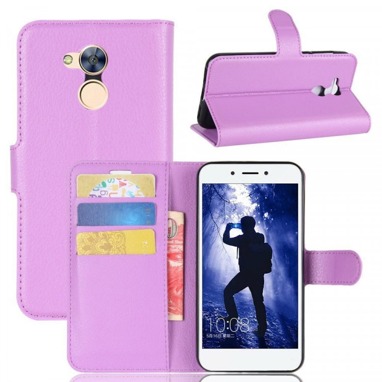 Чехол с визитницей для Huawei Honor 6A (фиолетовый)