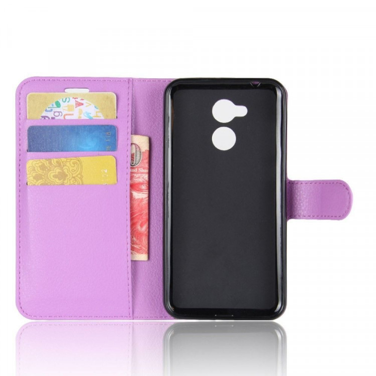 Чехол с визитницей для Huawei Honor 6A (фиолетовый)