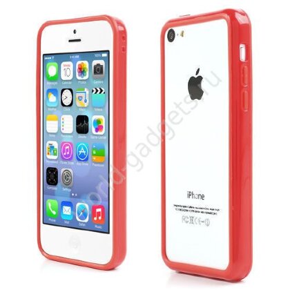 Бампер для iPhone 5C (красный)
