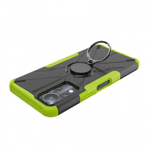 Чехол Armor Shockproof Ring Holder для  Infinix Note 11, Infinix NOTE 12 G88 (черный + зеленый) Чехол Armor Shockproof Ring Holder для  Infinix Note 11, Infinix NOTE 12 G88 (черный + зеленый)