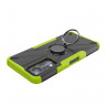 Чехол Armor Shockproof Ring Holder для  Infinix Note 11, Infinix NOTE 12 G88 (черный + зеленый)