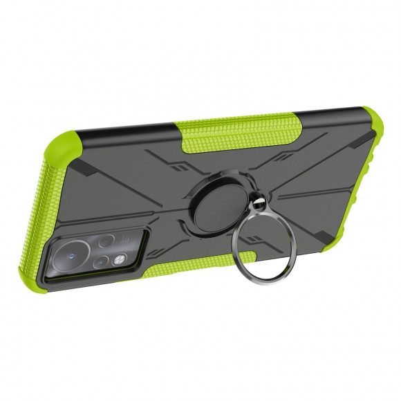 Чехол Armor Shockproof Ring Holder для  Infinix Note 11, Infinix NOTE 12 G88 (черный + зеленый) Чехол Armor Shockproof Ring Holder для  Infinix Note 11, Infinix NOTE 12 G88 (черный + зеленый)