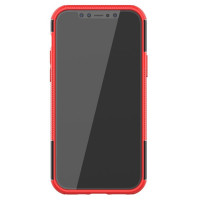 Чехол Hybrid Armor для iPhone 12 / iPhone 12 Pro (черный + красный)