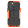 Чехол Hybrid Armor для iPhone 13 mini (черный + оранжевый)