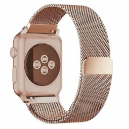 Миланский сетчатый браслет Luxury для Apple Watch 44 и 42мм (розовое золото)