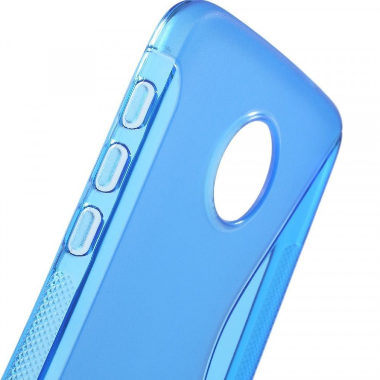 Нескользящий чехол для Motorola Moto Z (голубой)