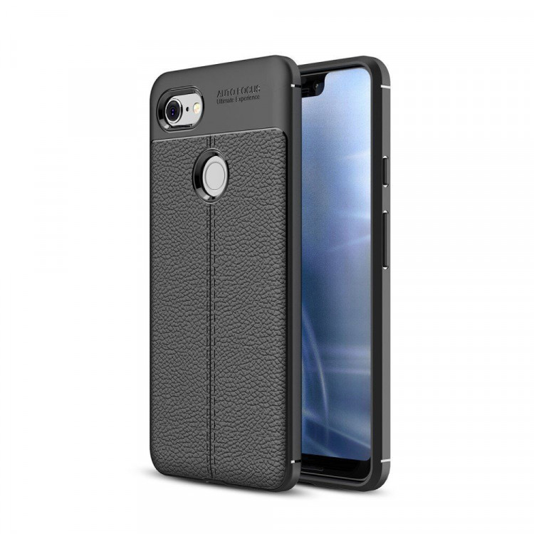 Чехол-накладка Litchi Grain для Google Pixel 3 XL (черный)