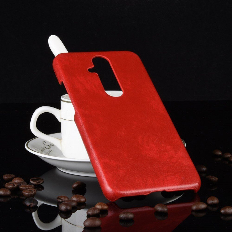 Кожаная накладка-чехол для Nokia X71 (красный)