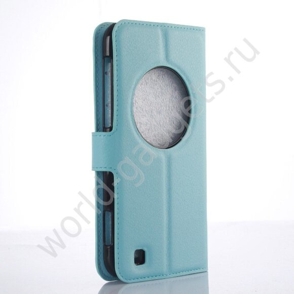 Чехол с визитницей для Asus Zenfone Zoom ZX551ML / ZX550ML (голубой) Чехол с визитницей для Asus Zenfone Zoom ZX551ML / ZX550ML (голубой)