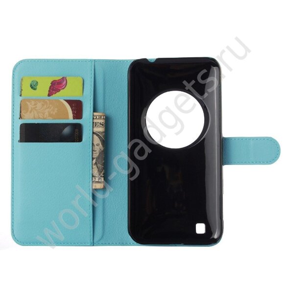 Чехол с визитницей для Asus Zenfone Zoom ZX551ML / ZX550ML (голубой) Чехол с визитницей для Asus Zenfone Zoom ZX551ML / ZX550ML (голубой)