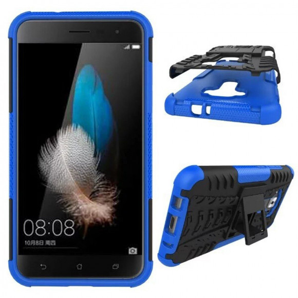 Чехол Hybrid Armor для ASUS Zenfone 3 ZE520KL (черный + голубой) Чехол Hybrid Armor для ASUS Zenfone 3 ZE520KL (черный + голубой)