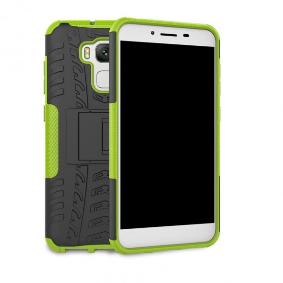 Чехол Hybrid Armor для Zenfone 3 Max ZC553KL (черный + зеленый)