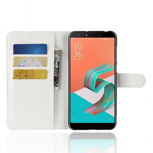 Чехол с визитницей для Asus ZenFone 5 Lite ZC600KL (белый) Чехол с визитницей для Asus ZenFone 5 Lite ZC600KL (белый)
