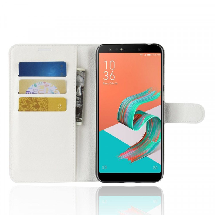 Чехол с визитницей для Asus ZenFone 5 Lite ZC600KL (белый)