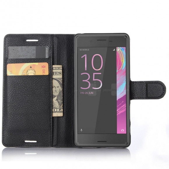 Чехол с визитницей для Sony Xperia L1 (черный) Чехол с визитницей для Sony Xperia L1 (черный)