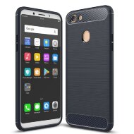 Чехол-накладка Carbon Fibre для OPPO F5 (темно-синий)