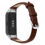 Кожаный ремешок Crocodile Design для Samsung Galaxy Fit E SM-R375 (коричневый)