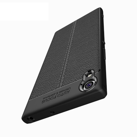 Чехол-накладка Litchi Grain для Sony Xperia XA1 (черный)