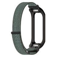 Нейлоновый браслет с металлической оправой для Samsung Galaxy Fit 2 SM-R220 (серо-зеленый)