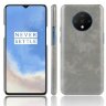 Кожаная накладка-чехол для OnePlus 7T (серый)